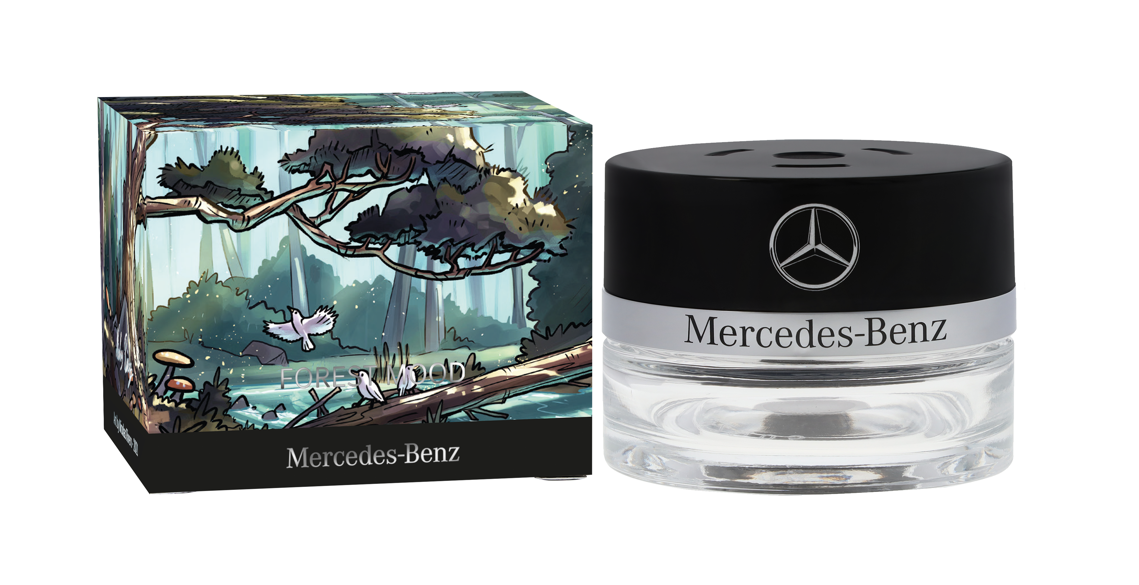 Parfymflaska, FOREST MOOD - transparent / svart, Glas, 15 ml