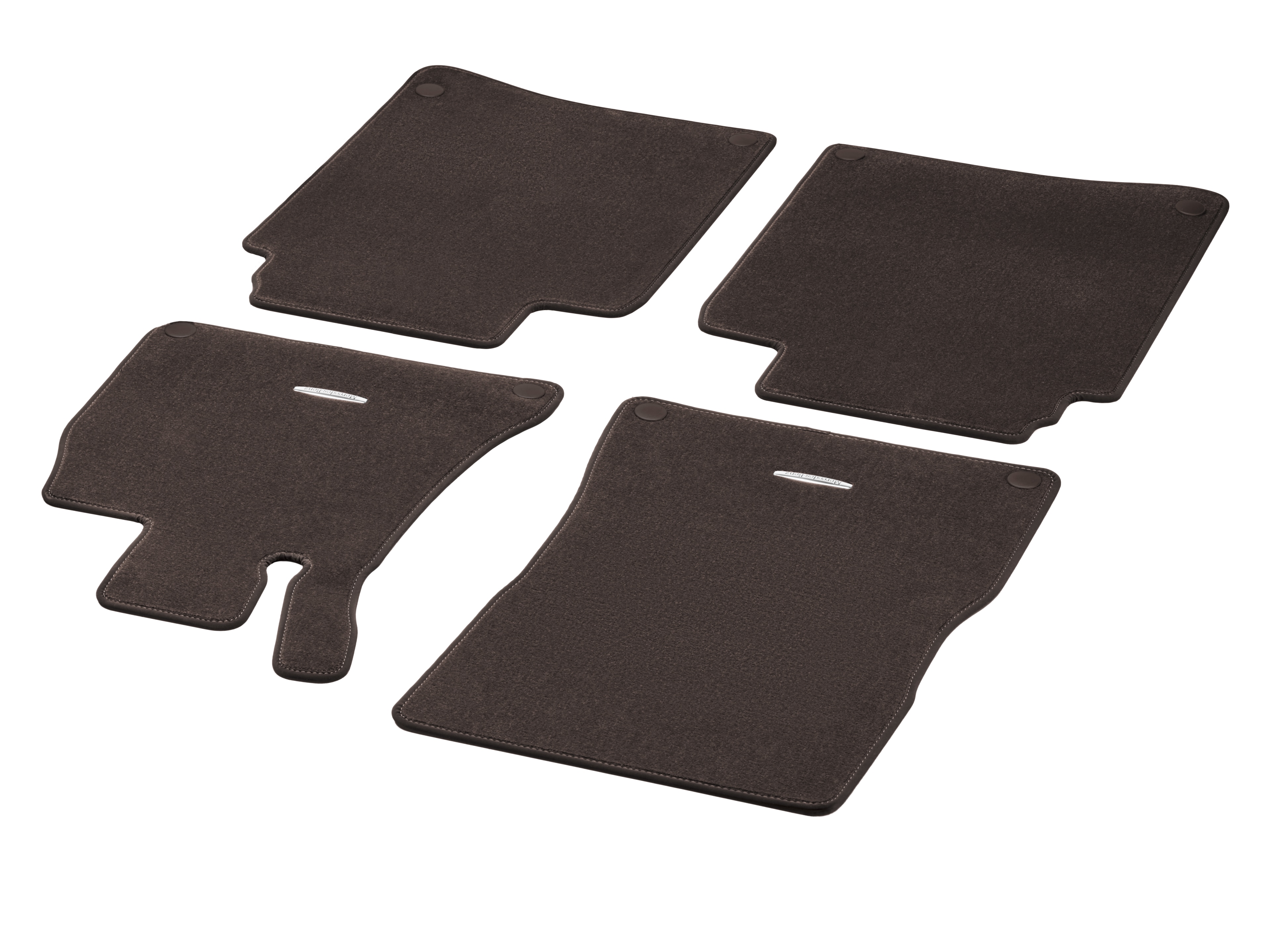 Bilmattor CLASSIC, Set, 4-delat - Högerstyrda bilar, espressobrunt