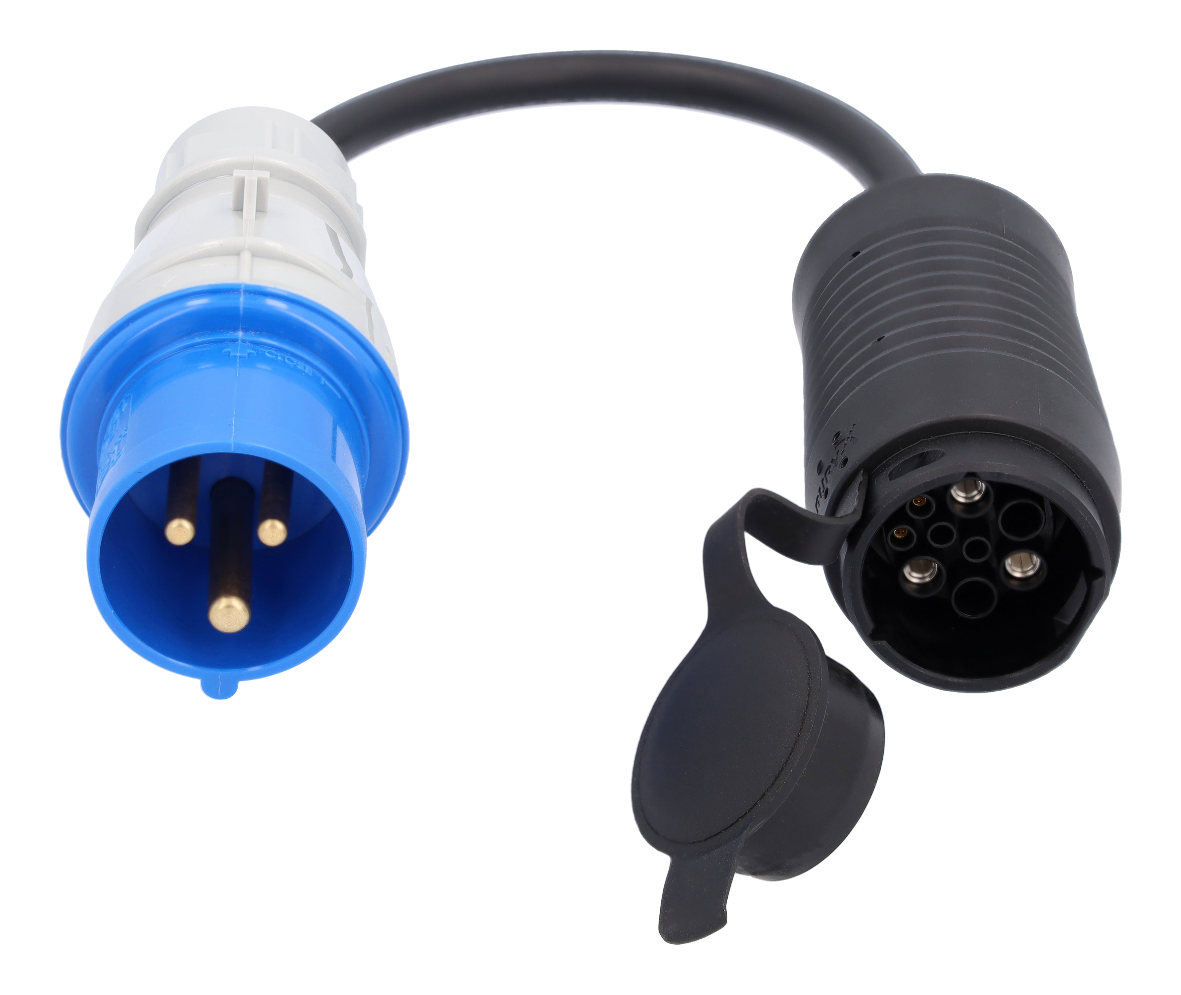 Flexibelt laddningssystem Pro, Adapter, CEE 16/1-fas - Plast, svart, Vänsterstyrda/högerstyrda bilar