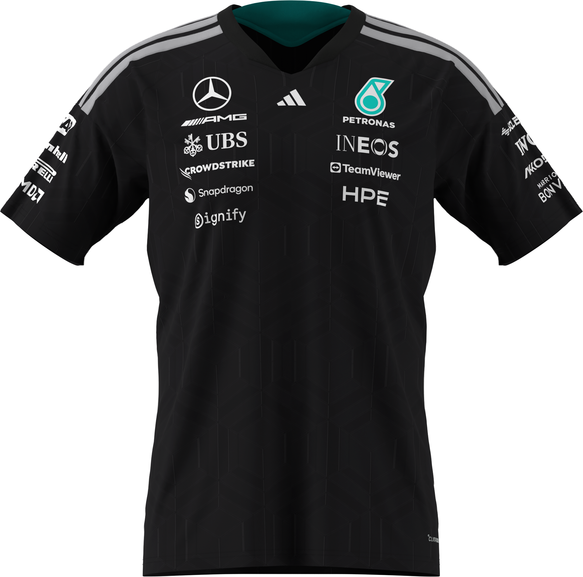T-shirt herrar, Förare, Mercedes-AMG F1 - svart, S
