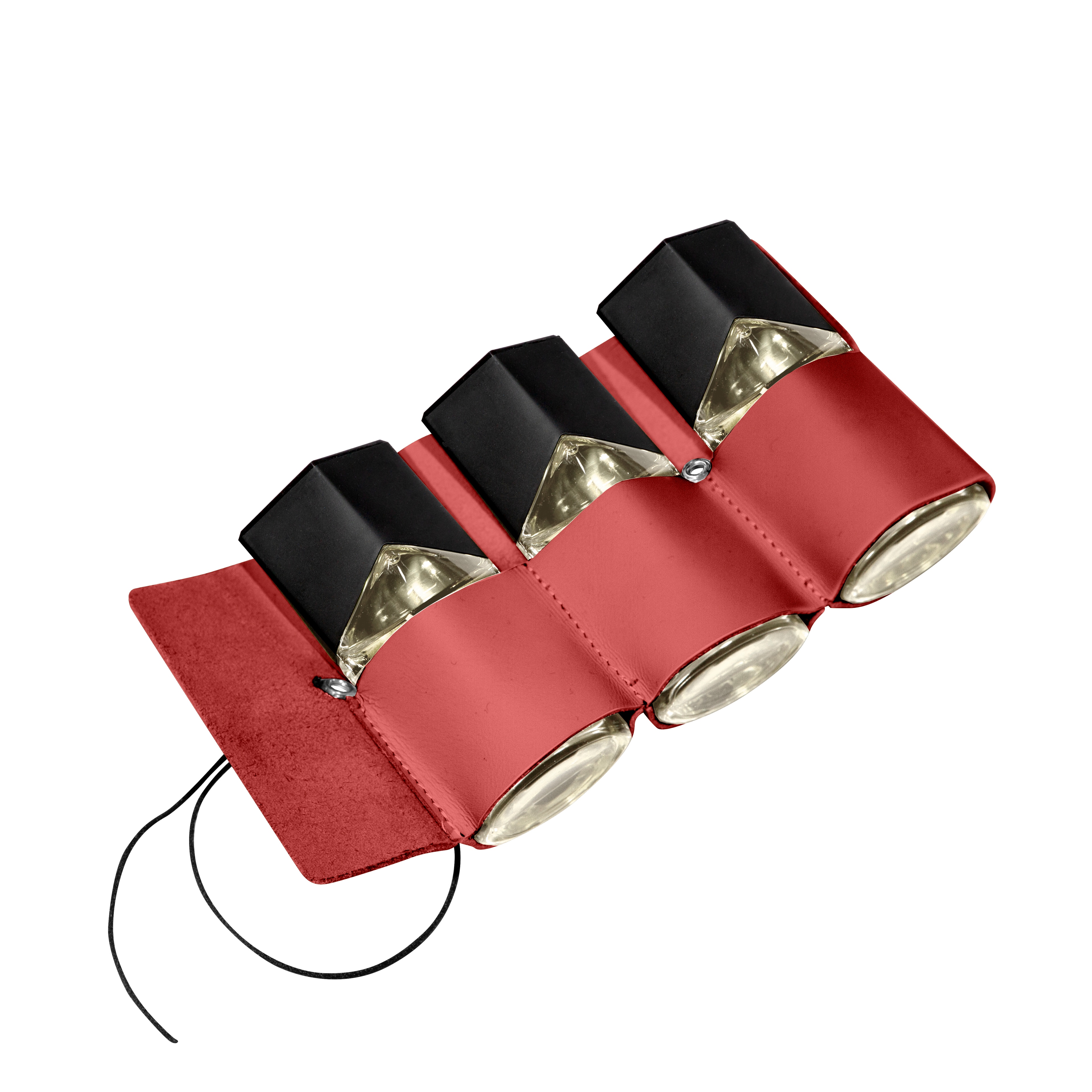 Trilogi Land Sea Air (LSA), EdP, Läderfodral i beige, brun, röd eller svart - för herrar, INCC, 3x30 ml