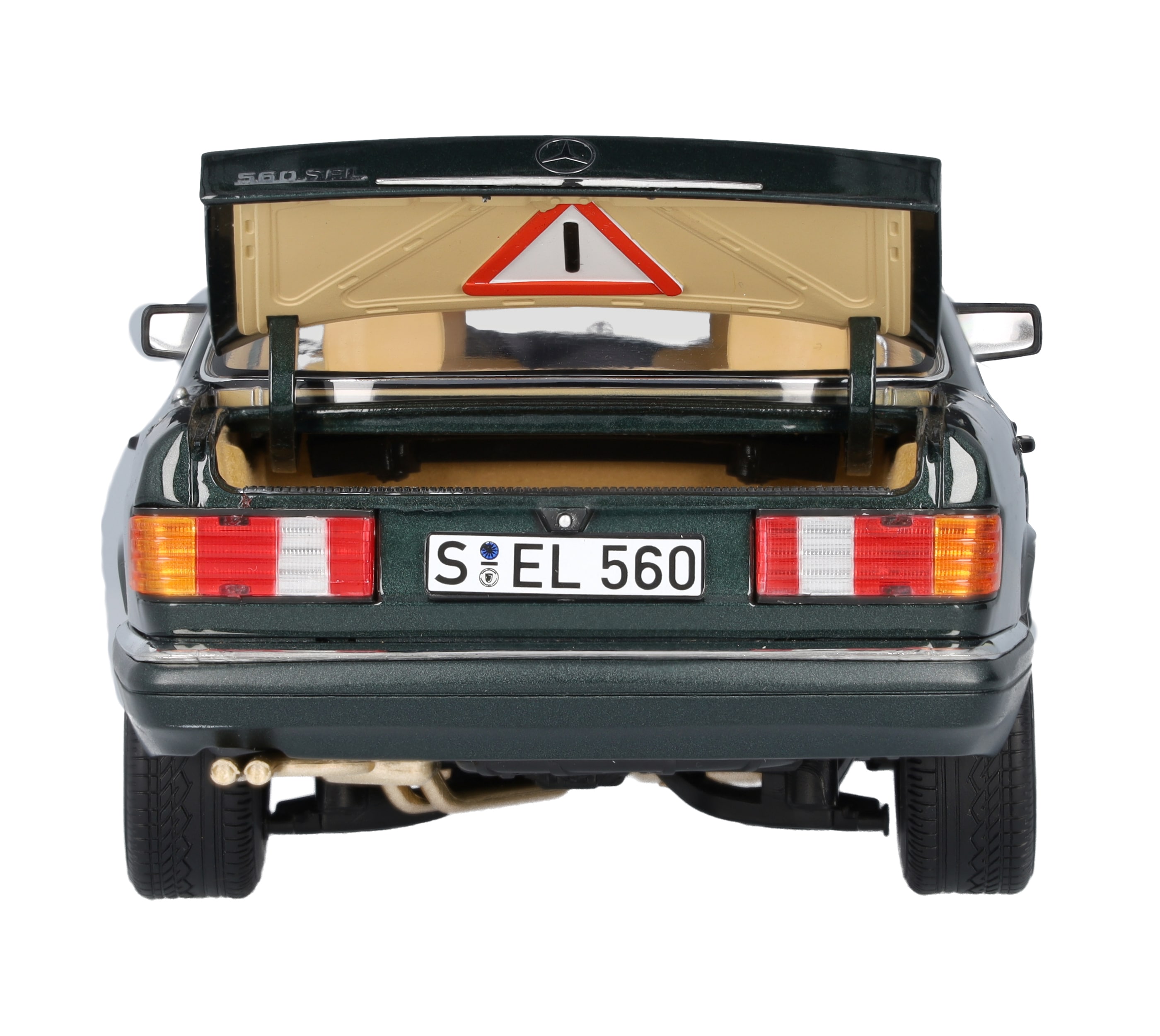 560 SEL V 126 (1985–1991) - malakitgrön, Norev, 1:18