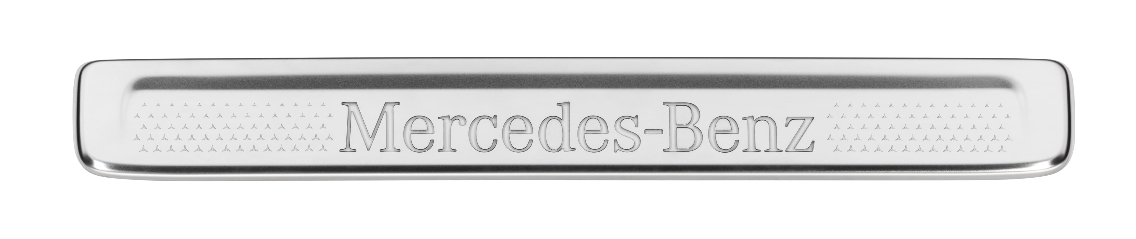 Utbytbart skydd för belyst instegslist, Mercedes-Benz, fram, 2 st. - Rostfritt stål, silverfärg / vit
