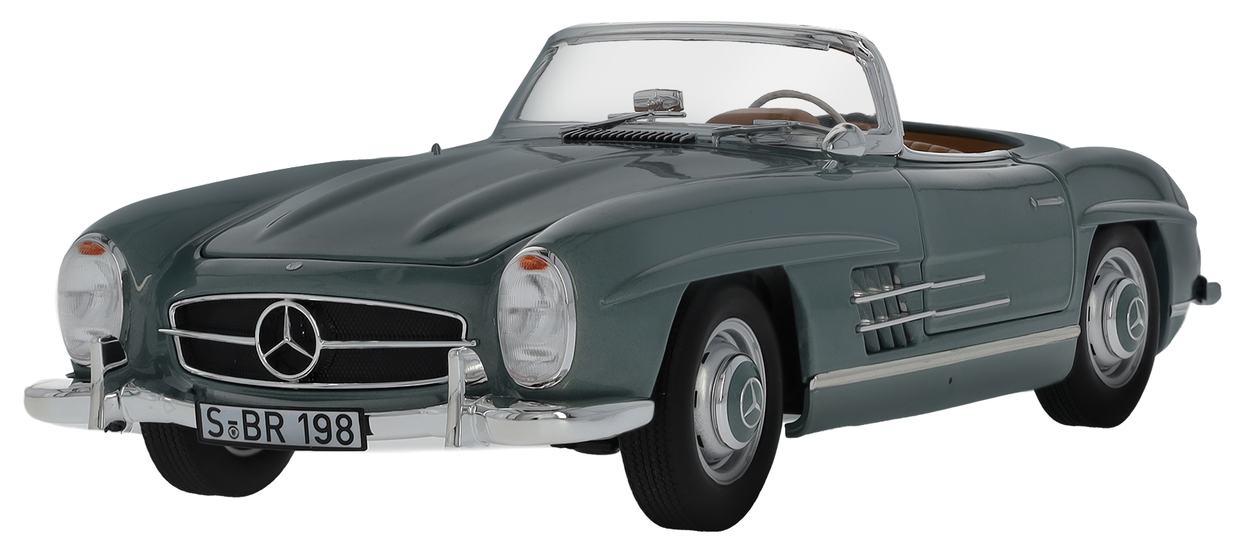 300 SL Roadster W 198 II (1957–1963) - ljusgrön, Norev, 1:18